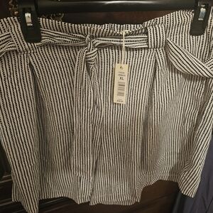 Striped Black and White Dressy Shorts